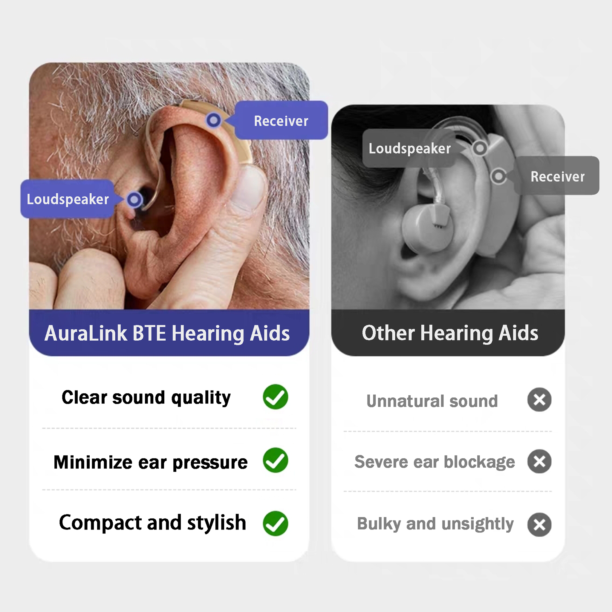AuraLink BTE Hearing Aids – Affordable, Powerful & FDA Approved